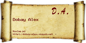 Dobay Alex névjegykártya